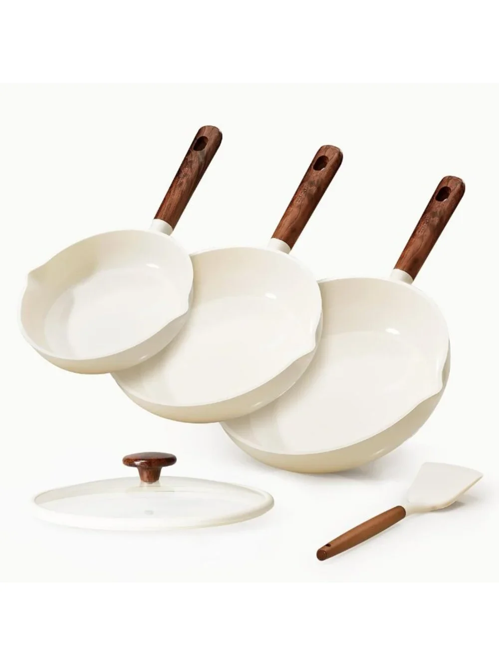 5-Piece Nonstick Ceramic Frying Pan Set - Durable Skillets for Easy Cooking